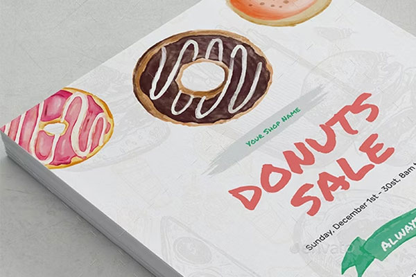 Donut Flyer Templates – Free & Premium PSD, Ai, Word, Doc, InDesign, Vector, EPS, PDF Formats Download